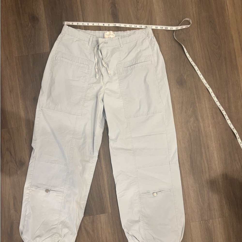 Habitual Light Blue Elastic Waist Cargo Pants